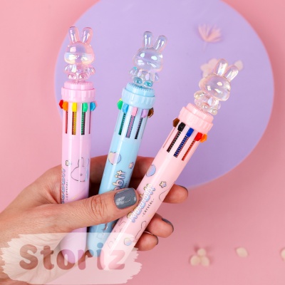 Ручка с десятью стержнями "Rabbit 10в1" №7417, в ассортименте 1шт.