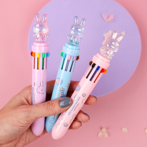 Ручка с десятью стержнями "Rabbit 10в1" №7417, в ассортименте 1шт.