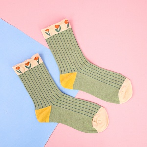 Носки "Тюльпан" №3, зеленый, р.37-39