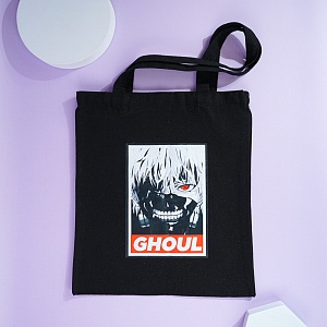 Сумка тканевая "Tokyo Ghoul" черный оптом со склада в Москве