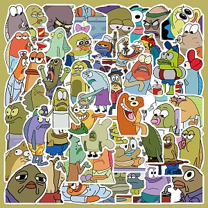 Наклейки для стикер бомбинга "Bikini Bottom" №169 (50 шт.)