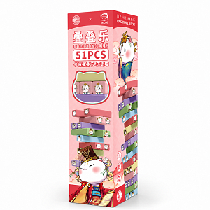 Настольная игра "Jenga" История Мяу (51шт)