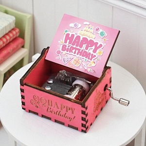 Музыкальная шкатулка "Happy birthday" розовый