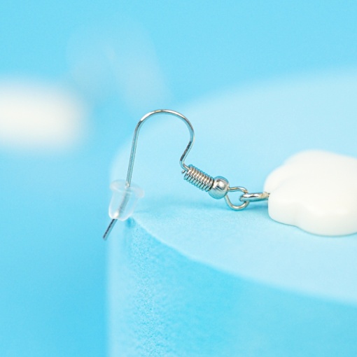 Серьги "Облака" белые