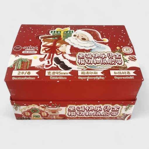 Набор наклеек в рулоне "НГ Merry Christmas" в шоу-боксе 24шт