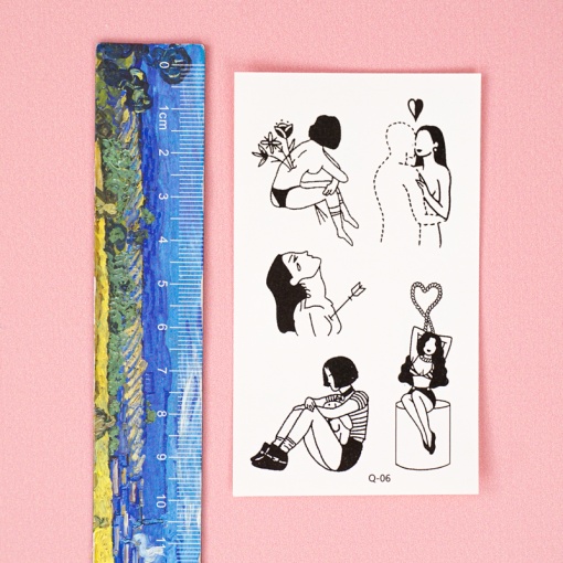 Временная татуировка "Characters" Q-30, 5.7x9.7 см