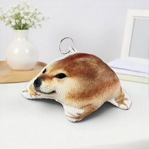Мягкий брелок "Meme dog" со звуком, доге