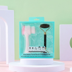 Набор для очищения лица "Brush&Headband Set" голубой