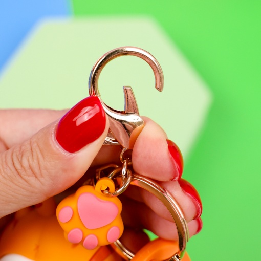 Кабель зарядка "Humor Cat" рыжий 3в1 (USB Type-C, Lightning)