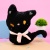 Мягкая игрушка-подушка "Котик с хвостом" черный, 25х28 см 