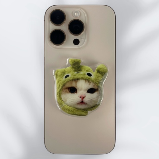 PopSocket "Котик" в зеленой шапочке