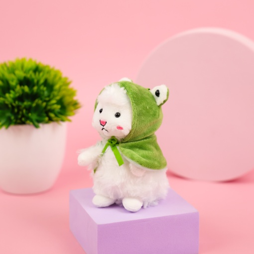 Мягкий брелок "Овечка в шапочке" лягушка, 14 см