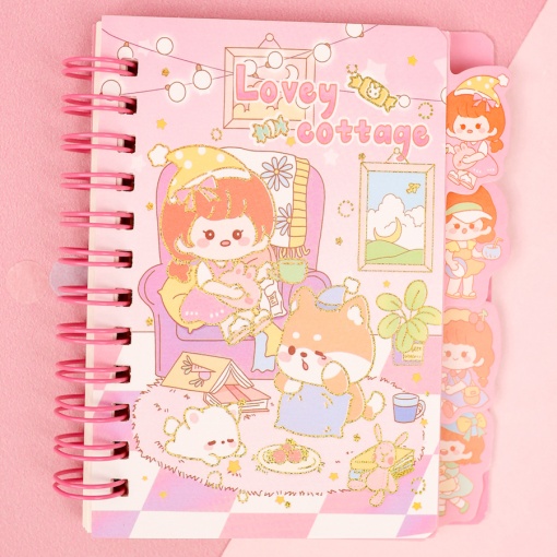 Мини-блокнот на пружине "Girl" 9,6*11,6 см, в ассортименте 1шт