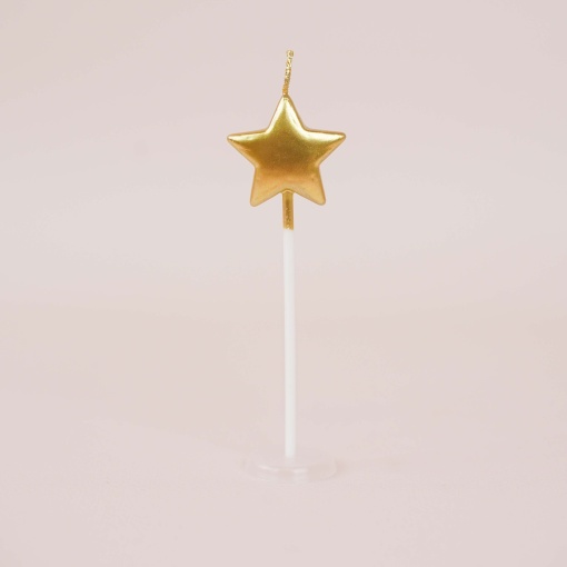 Свеча для торта "Звездочка" золотая оптом