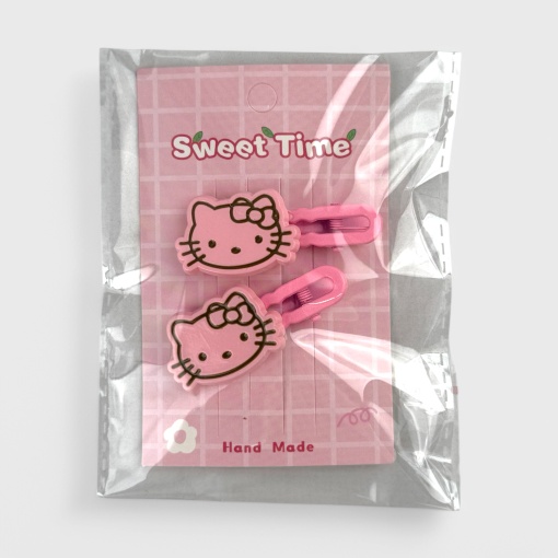 Набор заколок "Hello Kt" розовый, 2шт.