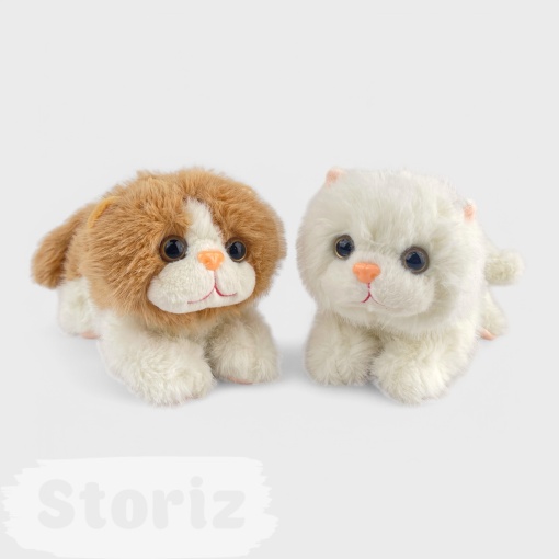 Мягкая игрушка "Lazy Cat" белый, 25см