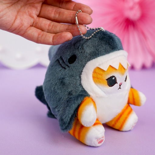 Мягкий брелок "Кото-акула" 12 см