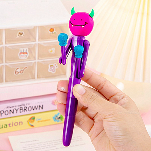 Ручка "Монстрик боксер" розово-фиолетовый