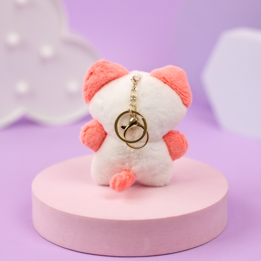 Мягкий брелок "Котенок Dudu" розовый, 12 см