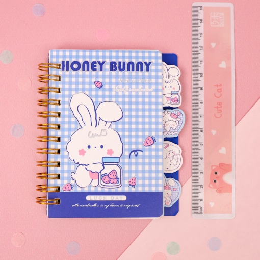 Мини-блокнот на пружине "Honey Bunny" 9,6*11,6 см, в ассортименте 1шт