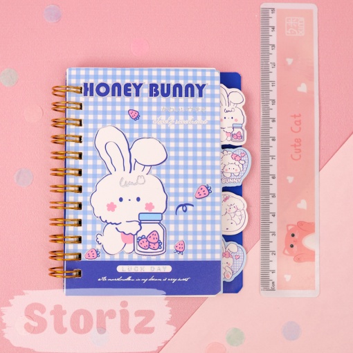 Мини-блокнот на пружине "Honey Bunny" 9,6*11,6 см, в ассортименте 1шт