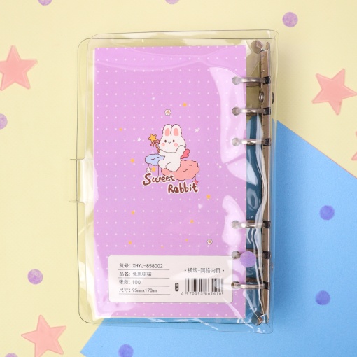 Блокнот "Sweet Rabbit" фиолетовый, 9,5х17 см