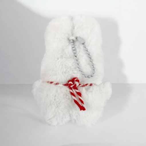 Мягкий брелок "Зайчик в розовом фартуке"