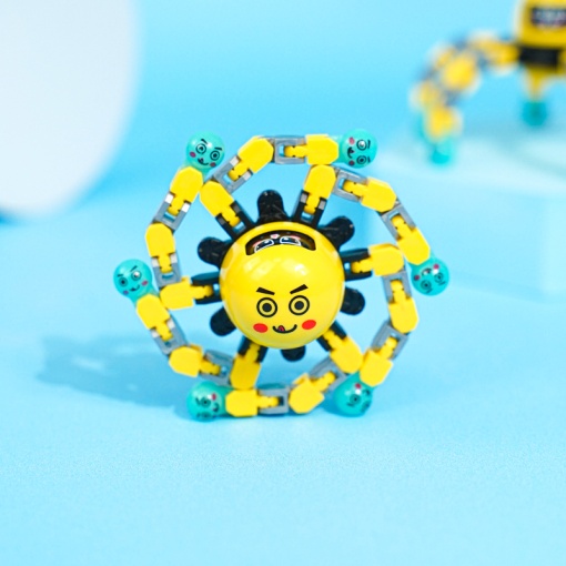 Спиннер трансформер "Funny faces", желтый