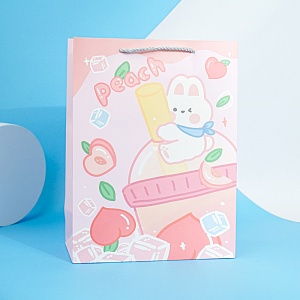 Подарочный пакет "Peach" L 33x25x12 см