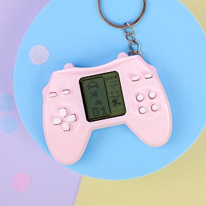 Брелок мини-игра "Тетрис" Джойстик, розовый