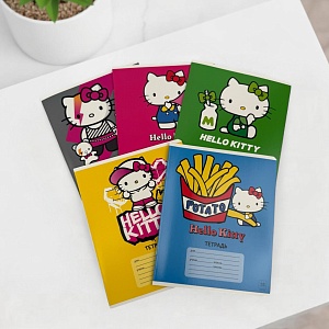 Тетрадь "Hello Kitty" Bright color, A5, 18 листов (клетка), в ассортименте,1шт