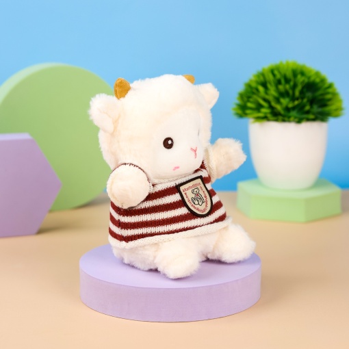 Мягкая игрушка "Sheep" в полосатом свитере, 25см