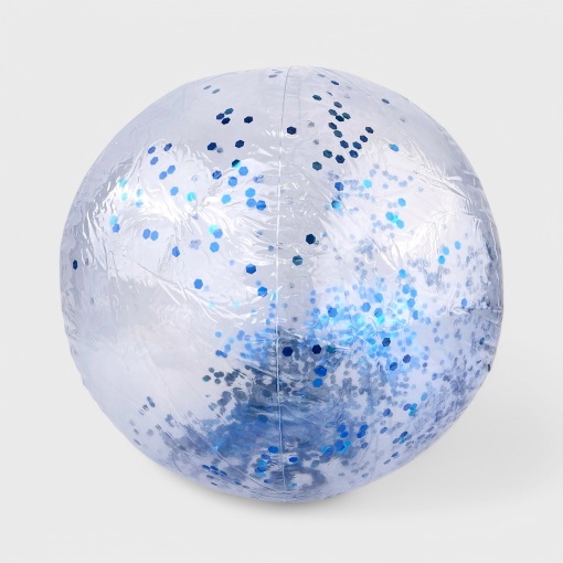 Пляжный мяч "Блестки" синий, 40см