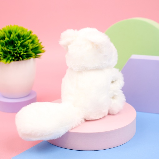 Мягкая игрушка-браслет "Белая кошка" 23см