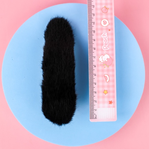 Заколка для волос плюшевая "Fluffy fur", черный