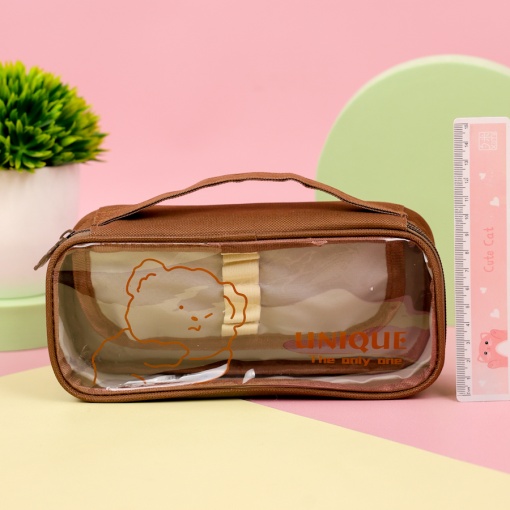 Пенал "Bear Unique" коричневый 