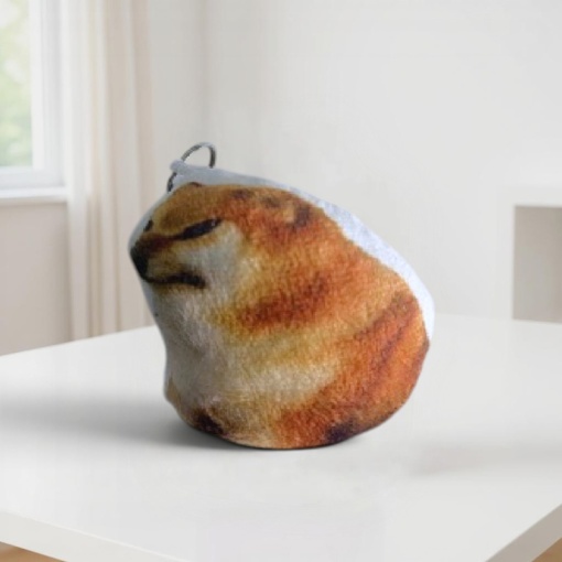Мягкий брелок "Meme dog" со звуком, cheems