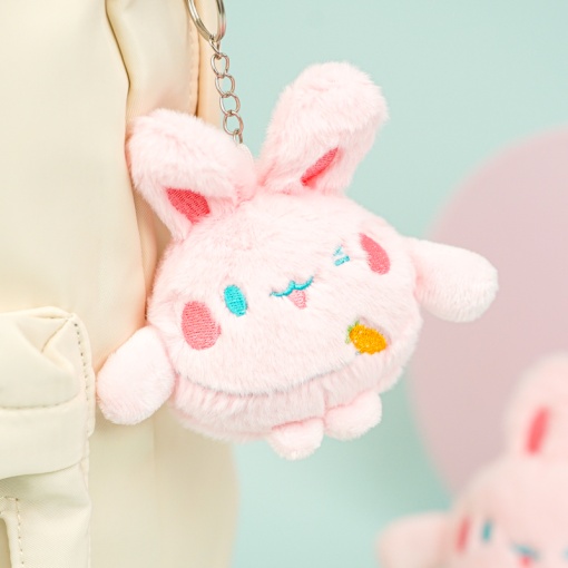 Мягкий брелок "Funny Bunny" розовый, 10 см