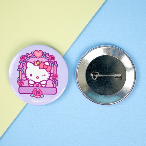 Значок круглый "Кт" фиолетовый, 56мм