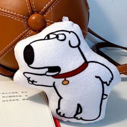 Мягкий брелок "Meme dog" со звуком, brian