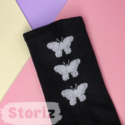 Носки "Butterfly №6" черный, 37-42 р.