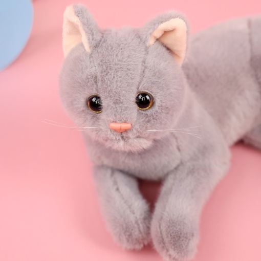 Мягкая игрушка "Кошка" серый, 30см