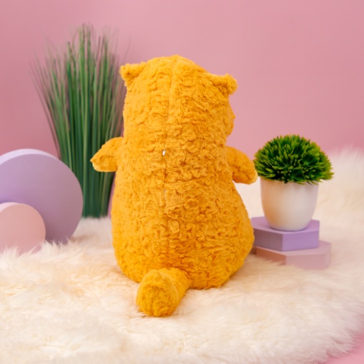 Мягкая игрушка "Смотрящий Кот", оранжевый 40см