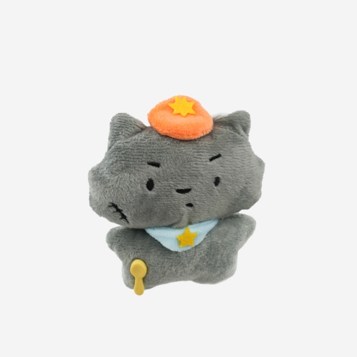 Мягкий брелок "Волк с ложкой" серый