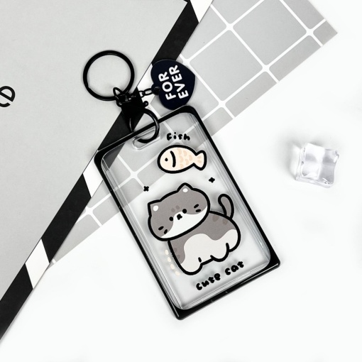 Чехол для карты "Котик с рыбкой"