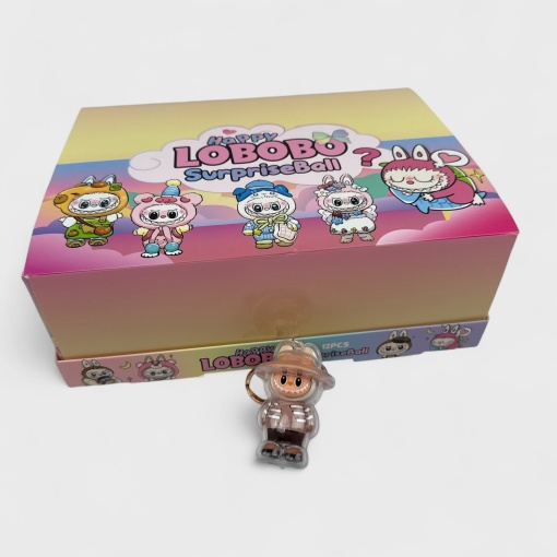 Набор брелков Surprise "Labubu Lobobo" happy №2024, 12шт