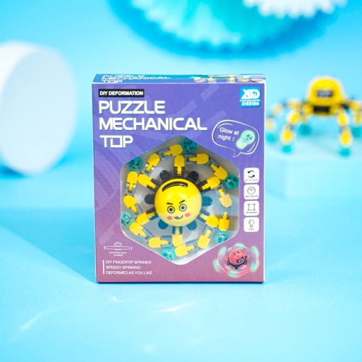 Спиннер трансформер "Funny faces", желтый