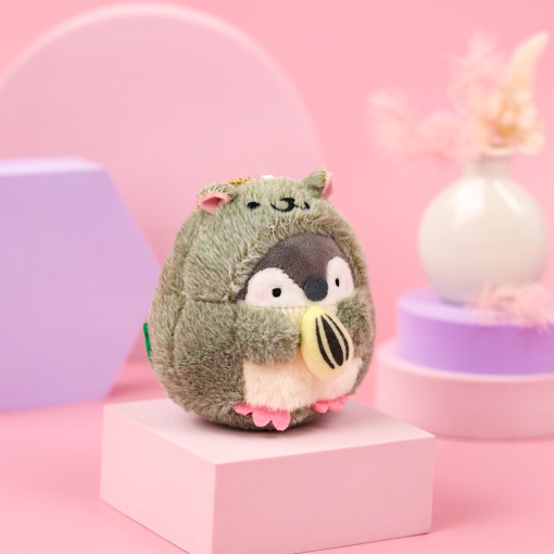 Мягкий брелок "Пингвин" серый, 8 см