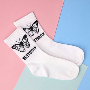Носки "Butterfly №10" белый, 37-42 р.