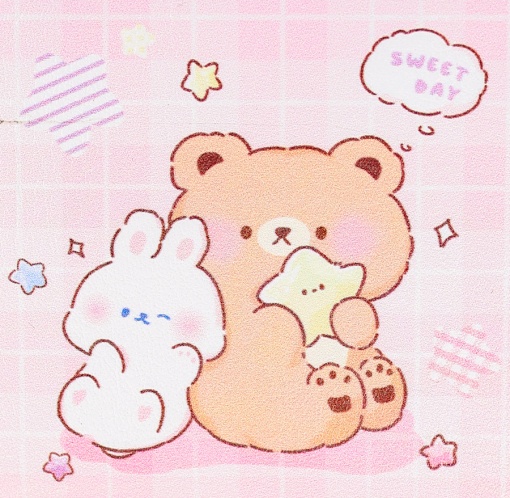 Зеркальце карманное "Bear&Bunny" 829CP, в ассортименте